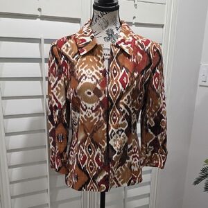 Multicolor Patterned Women's Blazer